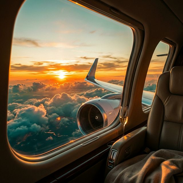 View from airplane window